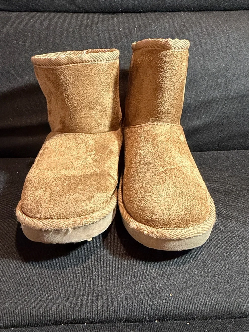 Kids Cozy Mid-Calf Faux Suede Boot - Tan
